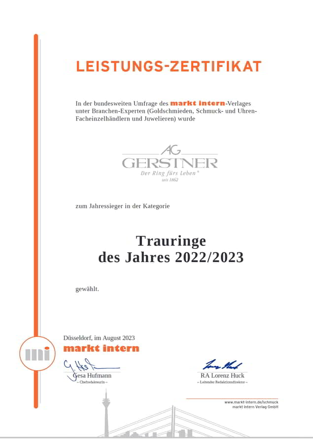 August Gerstner Trauringlieferant 2023
